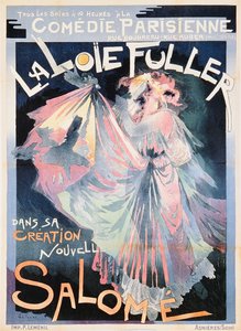 Plakat som annonserer Loie Fuller som "Salome" på Comedie Parisienne